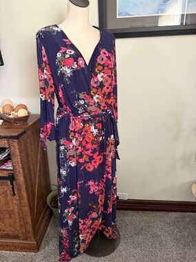 Allison Brittney Stunning floral maxi dress size XL